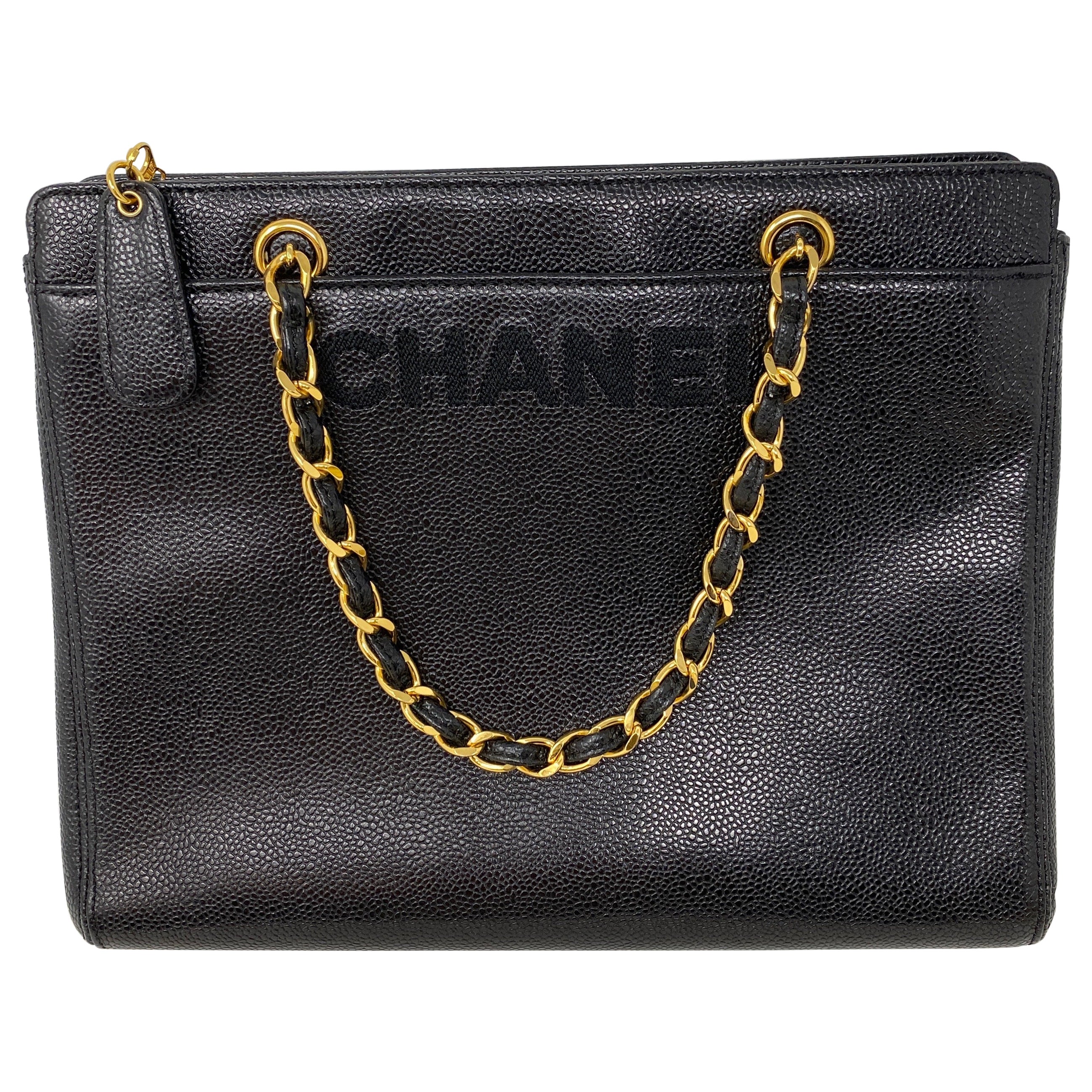 Chanel Vintage Black Tote Bag 