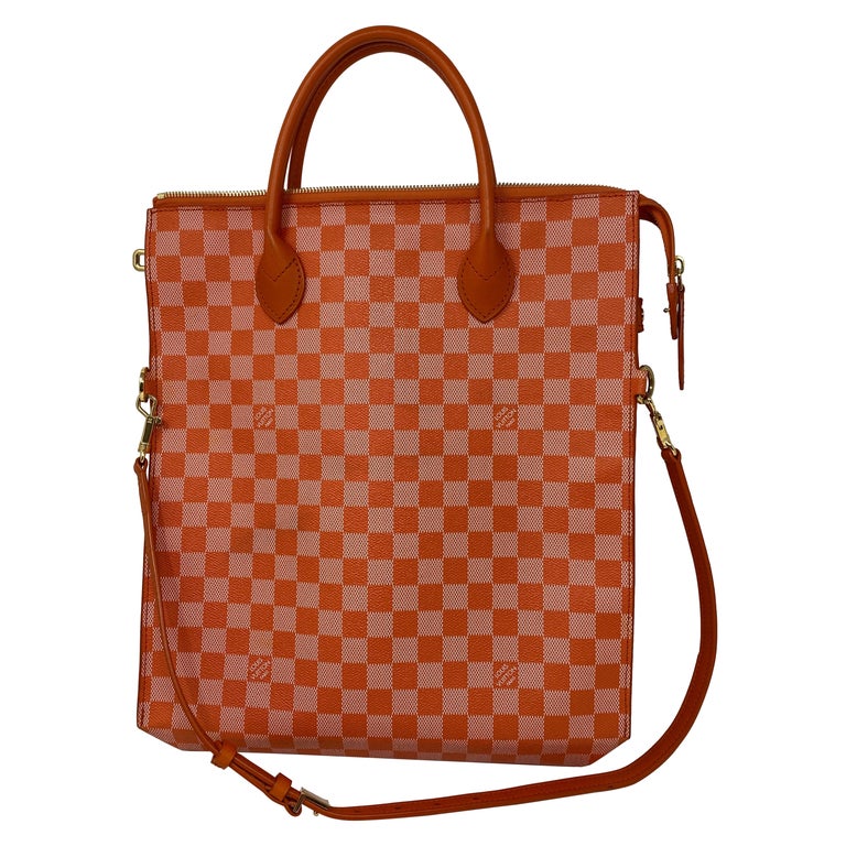 Louis Vuitton Orange Checkered Bag at 1stDibs