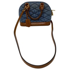 Used Louis Vuitton Denim Alma BB Bag 