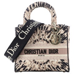 Christian Dior Lady D-Lite Tasche besticktes Segeltuch Medium