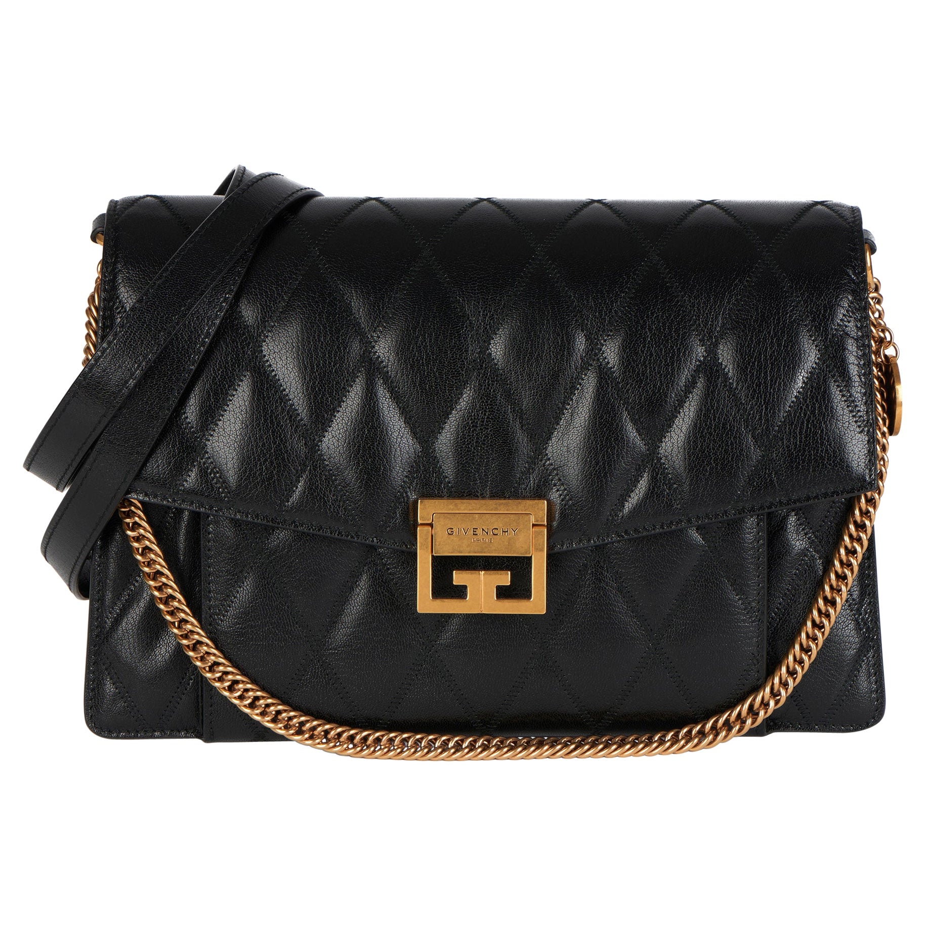 Givenchy Black Quilted Goatskin Leather Medium GV3