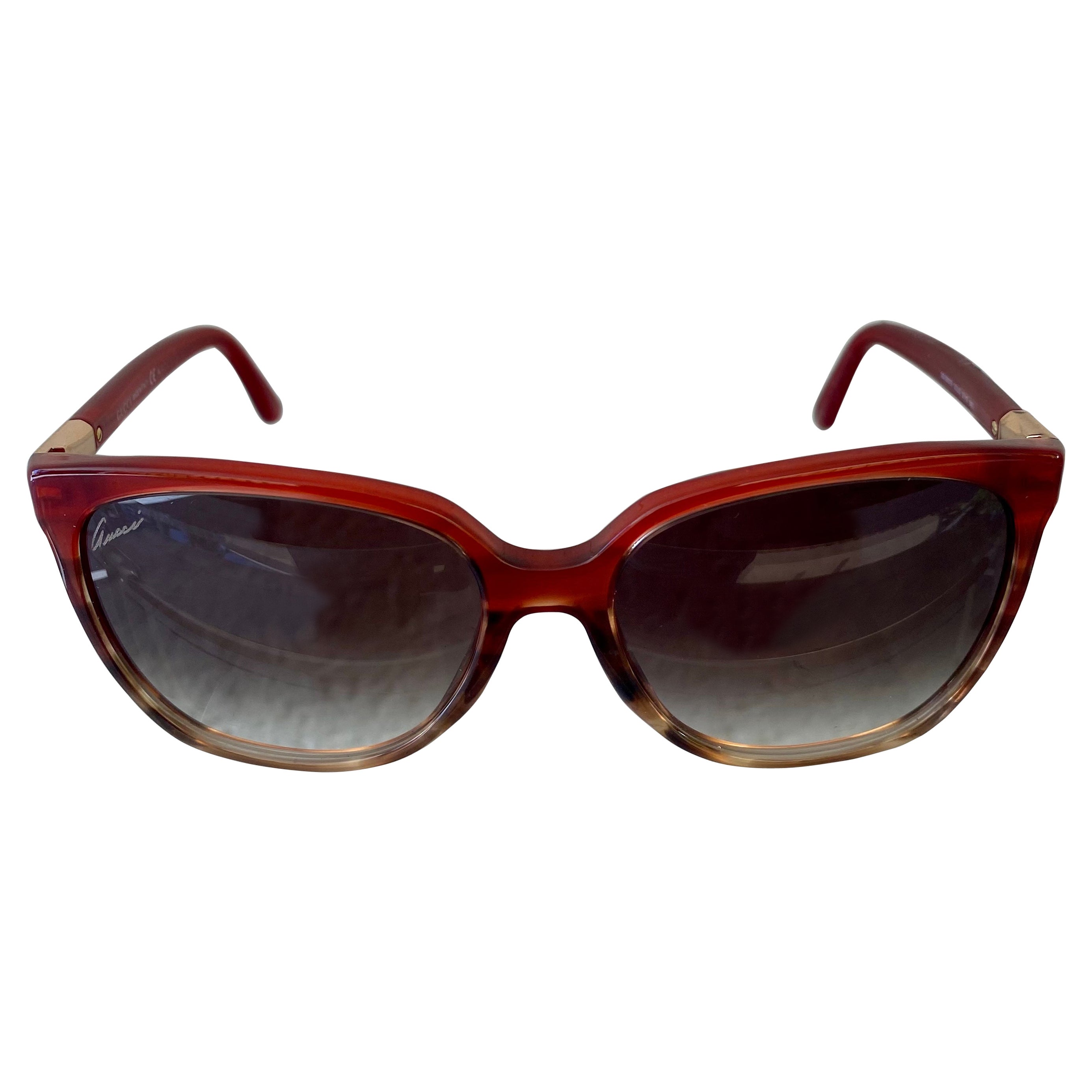 Gucci Tortoise Retro Style Sunglasses 