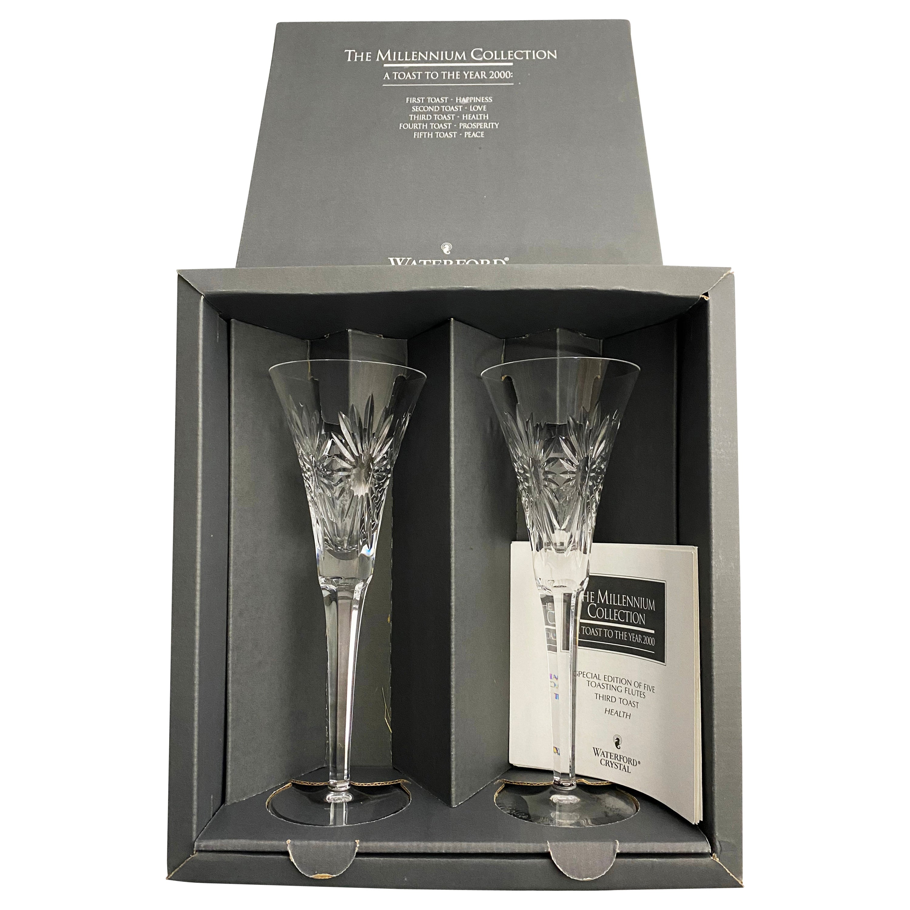 Waterford Millennium Series Prosperity crystal champagne toasting flute 