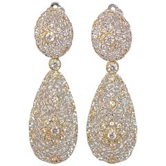 Sterling Silver, Vermeil. and CZ Lace Clip Earrings