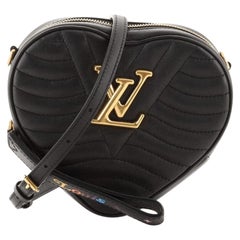 New Wave Heart Crossbody Bag Quilted Leather