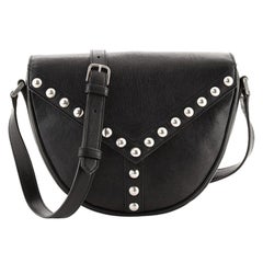 Saint Laurent Y Nieten Crossbody Tasche Leder Klein