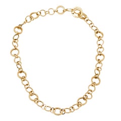 Tiffany & Co. 18K Yellow Gold Circle Chain Link Necklace