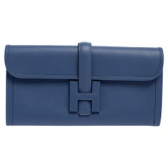 Hermès Bleu Agate Swift Cuir Elan Jige 29 Clutch