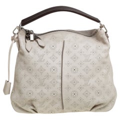 Louis Vuitton White Monogram Mahina Leather Selene PM Bag