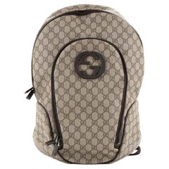 Gucci Interlocking G Backpack GG Coated Canvas Medium