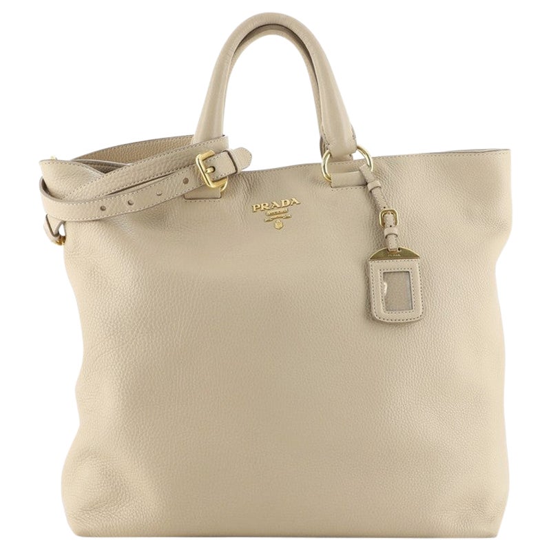 Prada Convertible Shopper Tote Vitello Daino Large