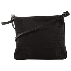 Fendi Vintage Flat Crossbody Bag Zucchino Canvas Mini