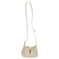 Used Gucci White Leather Mini Jackie 1961 Shoulder Bag