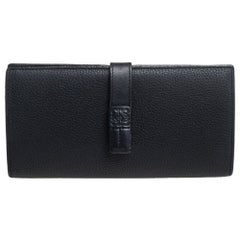 Loewe Black Leather Continental Wallet