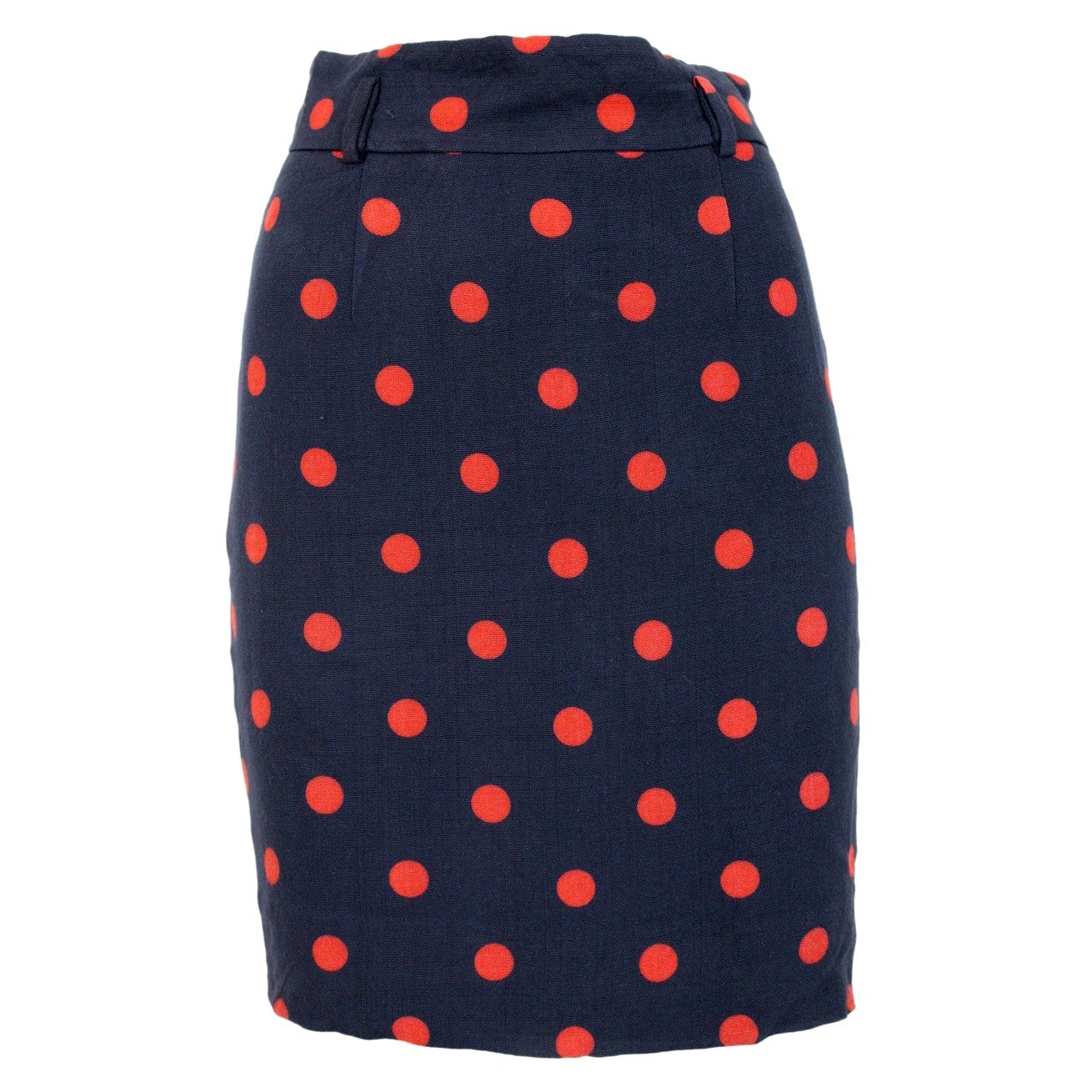 Moschino Blue Red Polka Dot Short Skirt