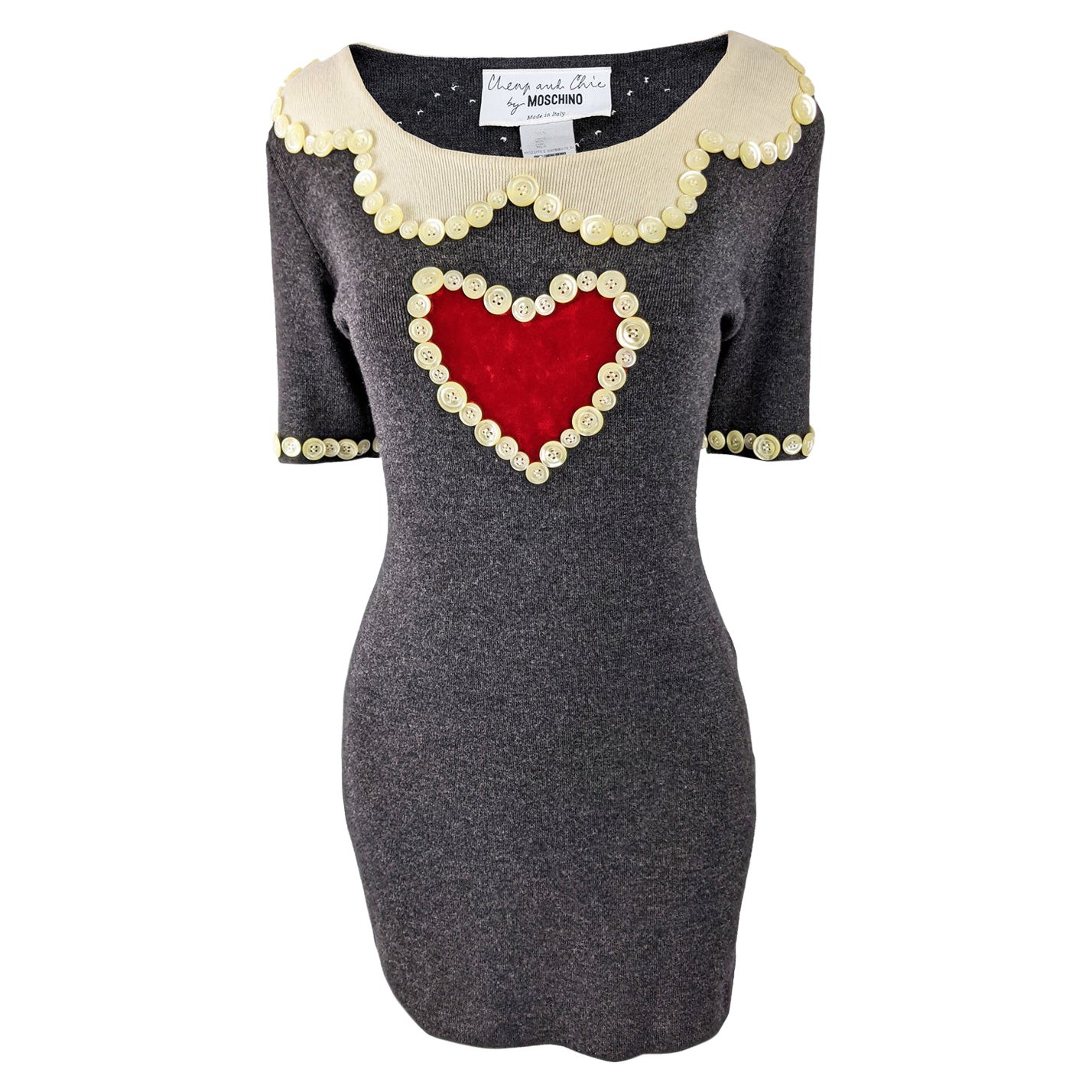 1990s Moschino Velvet Heart Dress main image 0