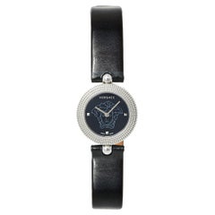 Versace Black Patent Leather Eon Soiree 94Q Women's Wristwatch 27 mm