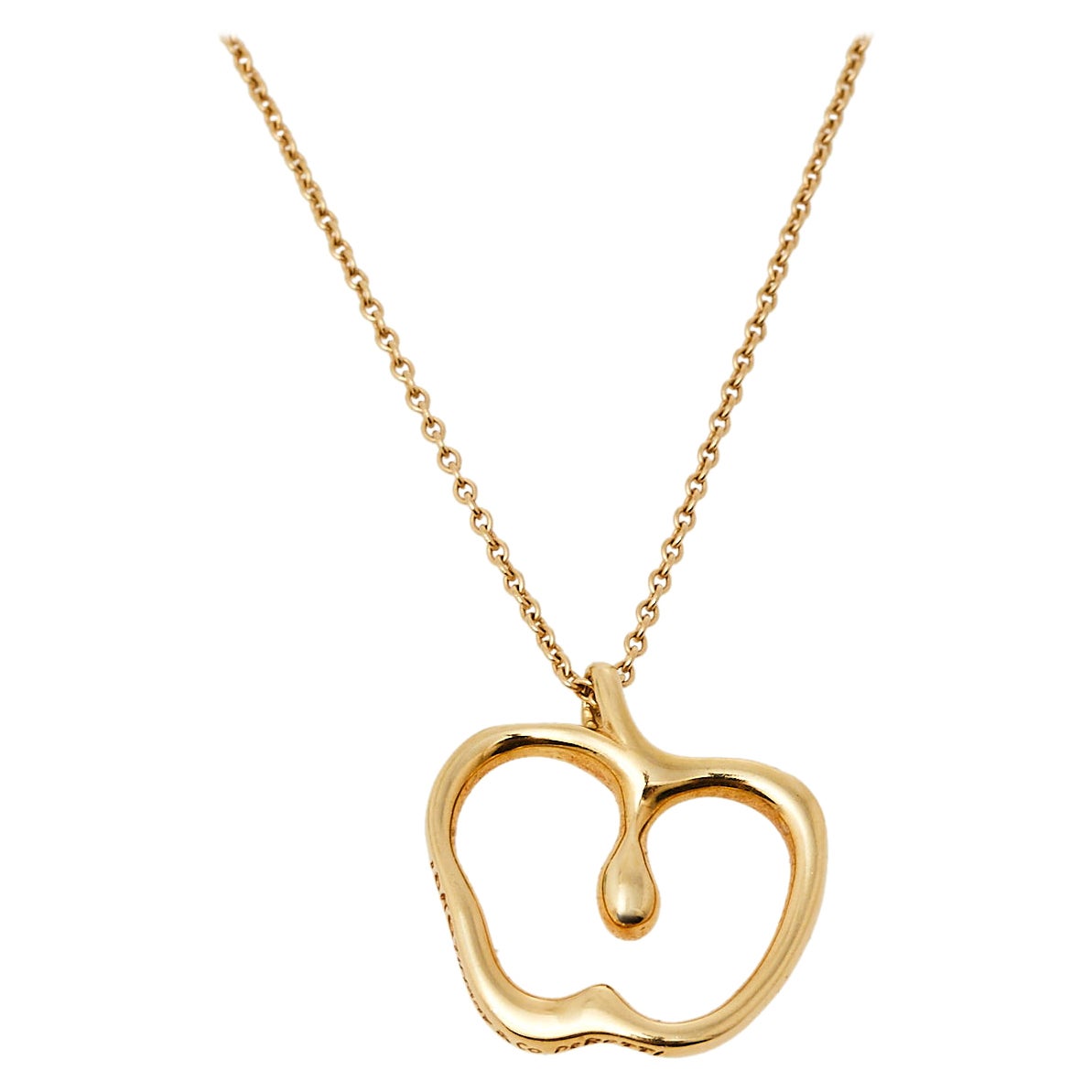 Tiffany & Co. Elsa Peretti Apple 18K Yellow Gold Pendant Necklace