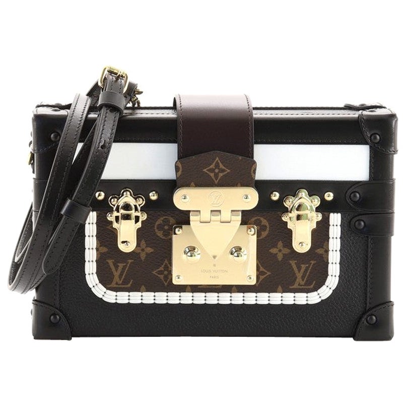 Louis Vuitton Petite Malle Handbag Limited Edition Calfskin and Monogram  Canvas at 1stDibs