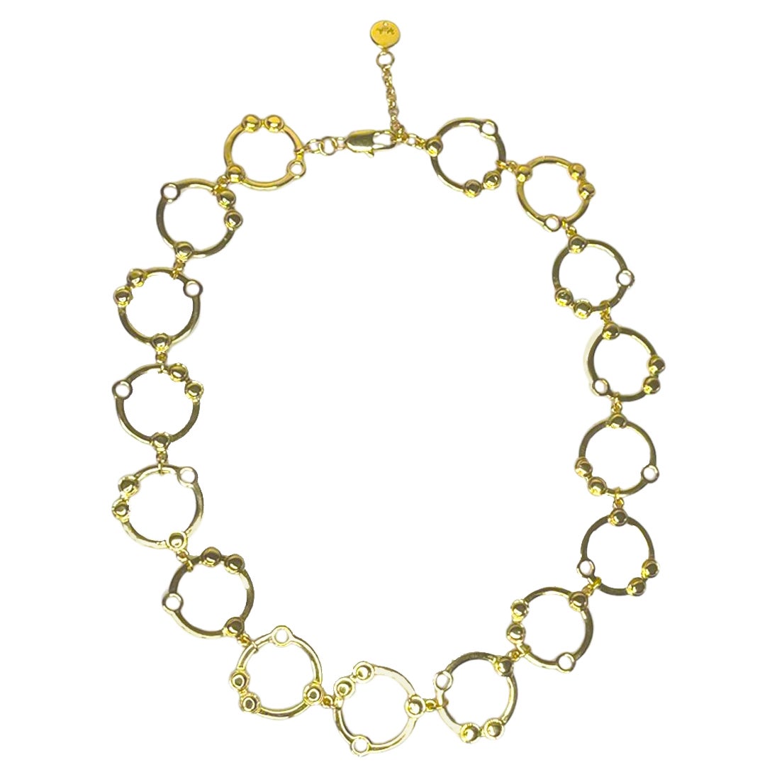 Syd + Pia The Rebellion Collection-Selene Orbital 14k Gold Plate Brass Necklace For Sale