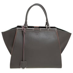 Fendi Taupe Leather 3Jours Large Tote