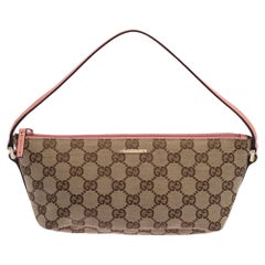 Gucci Rosa/Beige GG Segeltuch und Leder Pochette