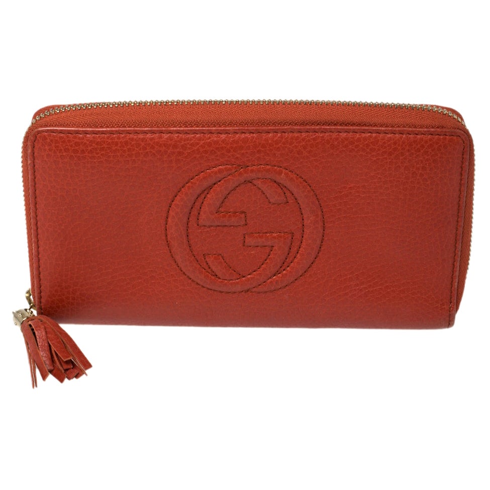 Gucci Orange Leather Soho Wallet
