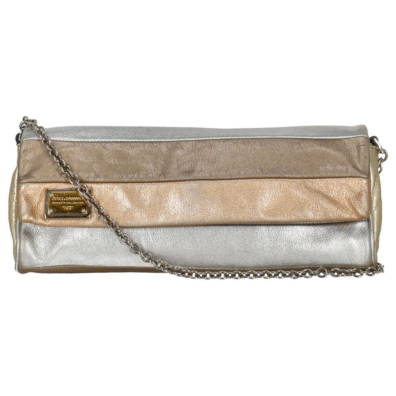 Dolce & Gabbana Women Shoulder bags Bronze, Gold, Silver Leather  For Sale