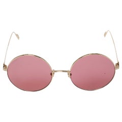 Cartier Pink/Gold Metal Mayfair Round Sunglasses