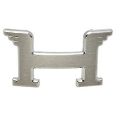 Hermès Palladium Plated Metal Pegase Belt Buckle 32 MM