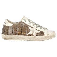 Golden Goose Deluxe Brand Women Sneakers Brown, White Leather EU 35
