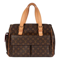 2003 Louis Vuitton Braunes Monogramm Beschichtetes Segeltuch & Vachetta Leder Multipli Cite