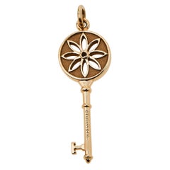 Tiffany & Co. Tiffany Keys Daisy Key Diamond 18K Rose Gold Pendant