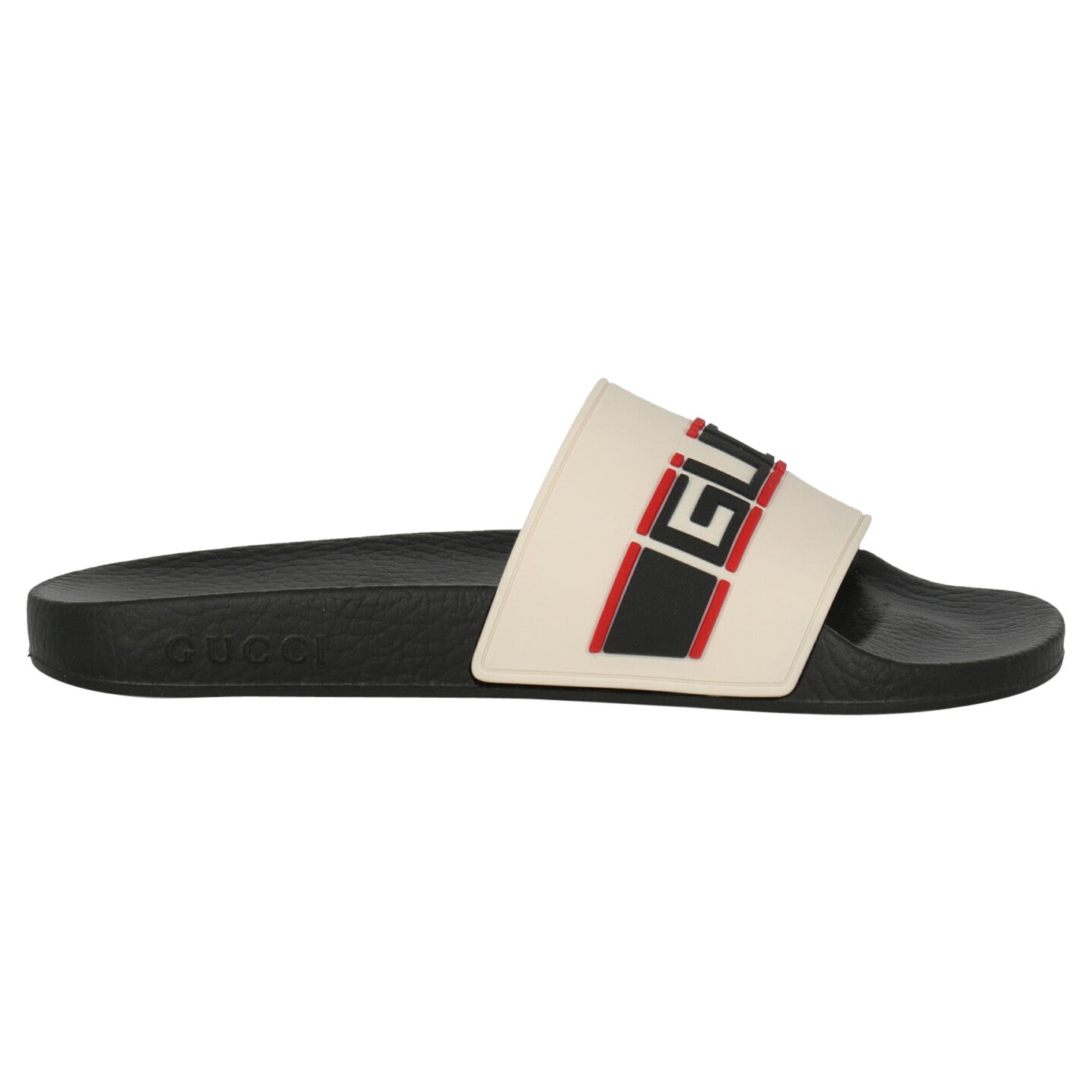 Gucci Women Slippers Black, Red, White Synthetic Fibers EU 39 For Sale