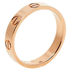 Cartier Love 18K Rose Gold Wedding Band Ring Size 51