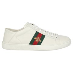 Used Gucci Women Sneakers White Leather EU 38.5