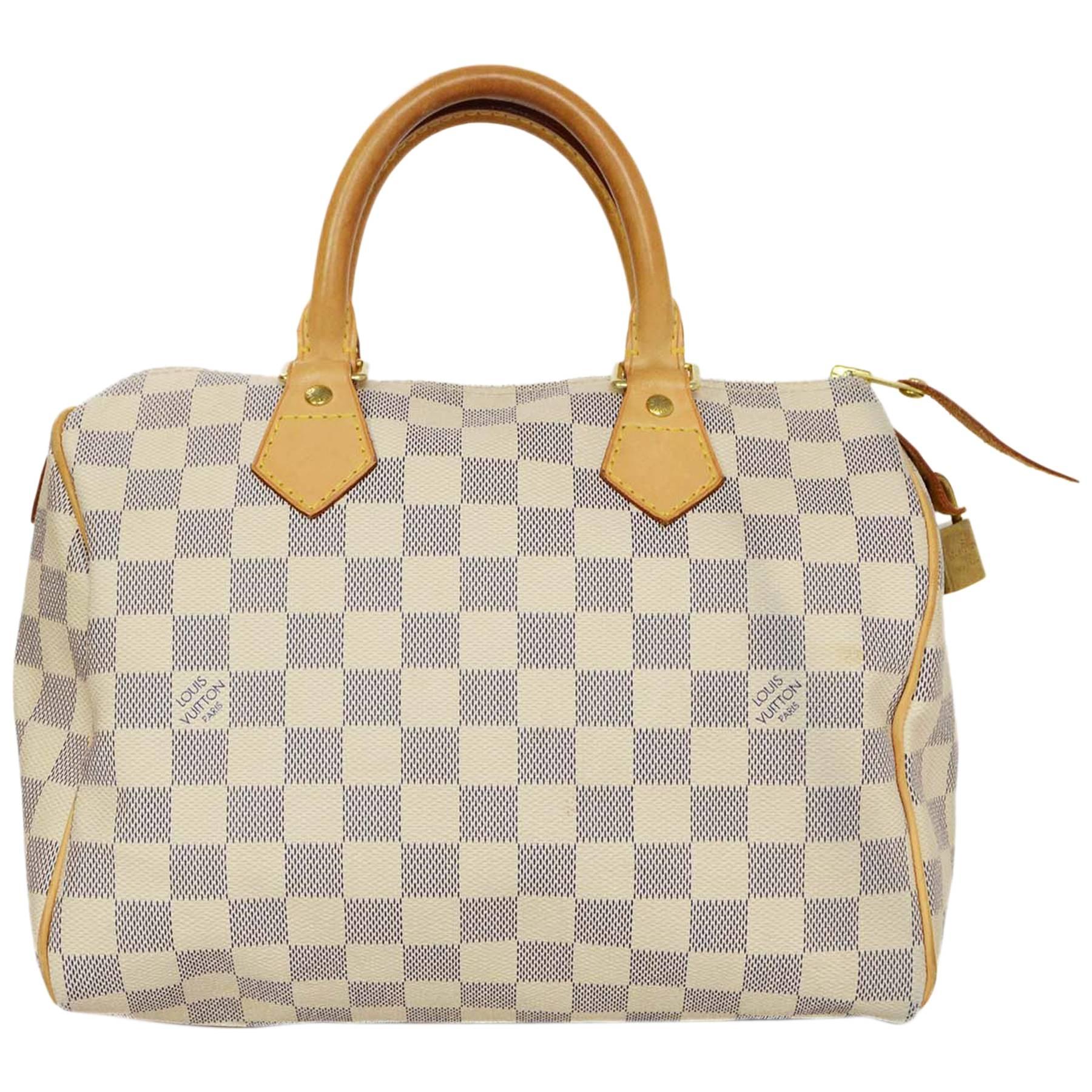 Louis Vuitton Damier Azur Speedy 25 Bag GHW