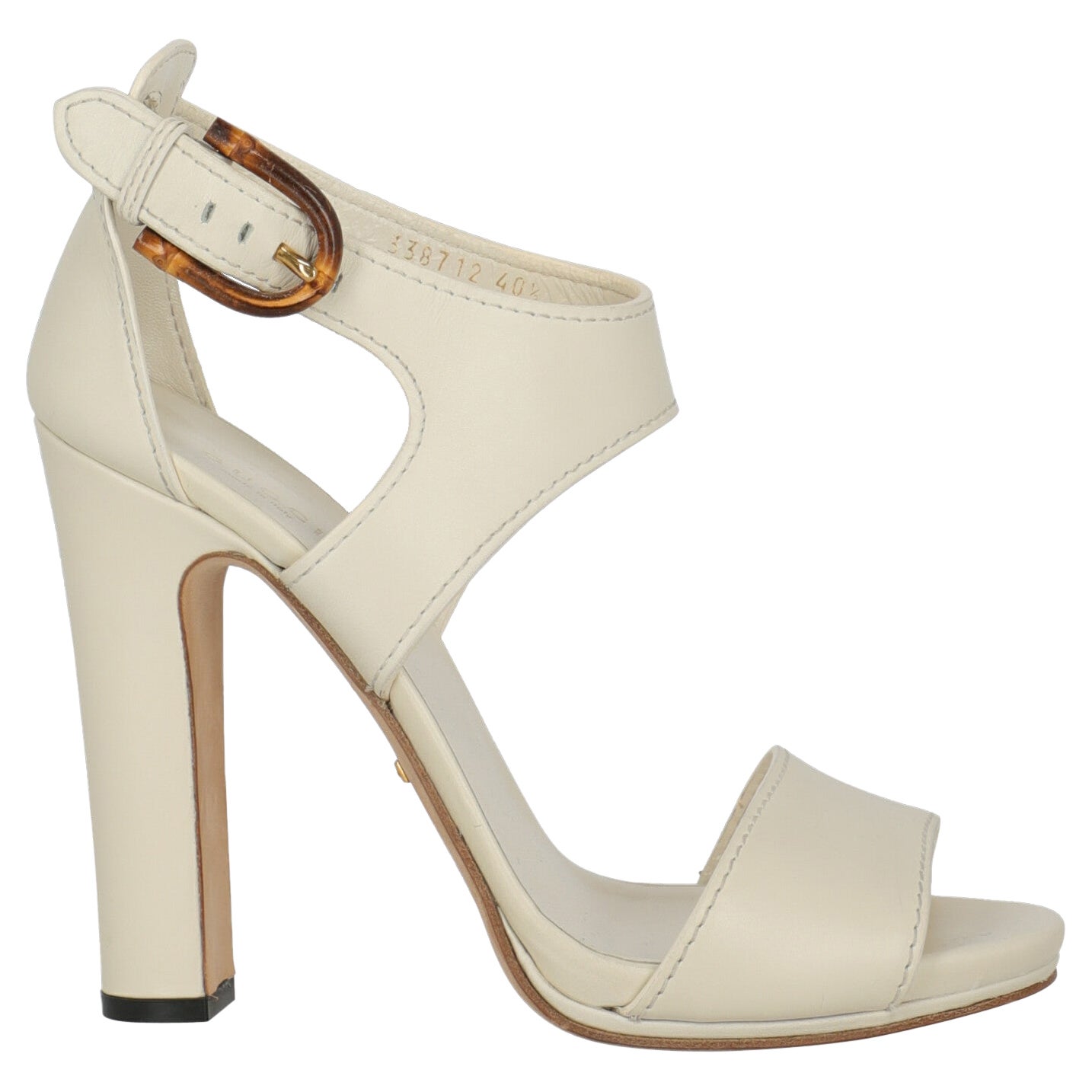 Gucci Women Sandals White Leather EU 40.5