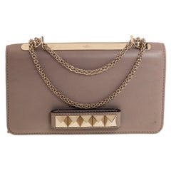 Valentino Beige Leather Medium Va Va Voom Chain Shoulder Bag