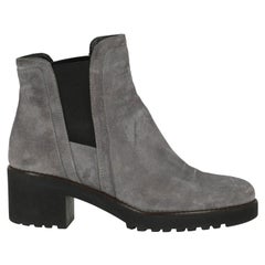 Hogan Women Ankle boots Grey Leather EU 39