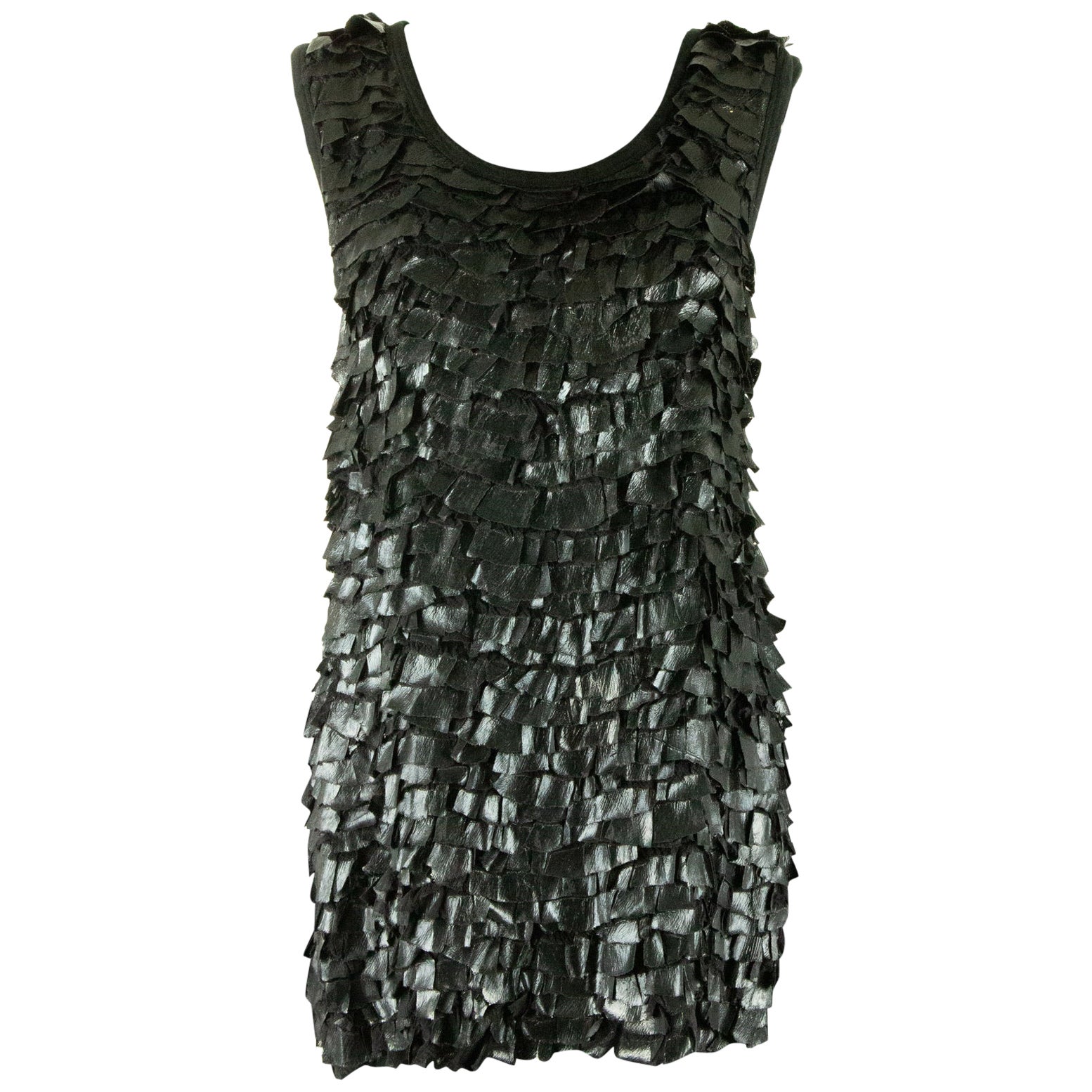 Givenchy Ruffled Black Tank For Sale