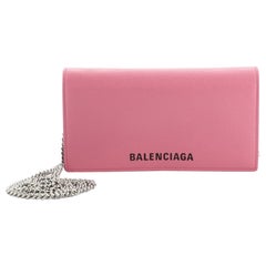Balenciaga Ville Phone Wallet on Chain Leather