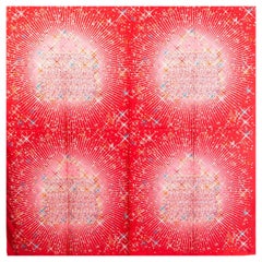 Hermes pink MAGIC KELLY 140 silk twill Scarf Shawl