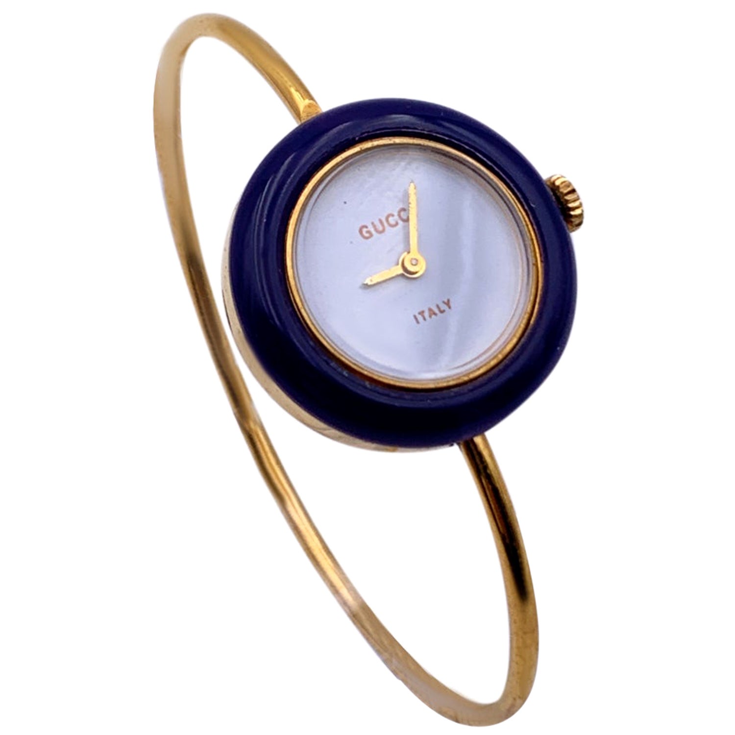 Gucci Vintage Golden 6 Bezel Wrist Watch Bracelet Bangle Rare For Sale at  1stDibs