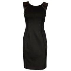 ELIE TAHARI Size 0 Black Viscose Blend Sleeveless Shift Dress