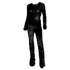 Vintage Free Shipping: Tom Ford Gucci FW1999 Runway Silk Sweater & Ruched Velvet Pants!