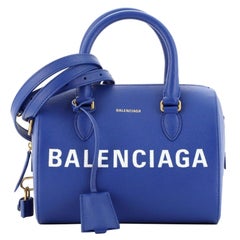 Balenciaga Logo Ville Bowling Bag Leather Small