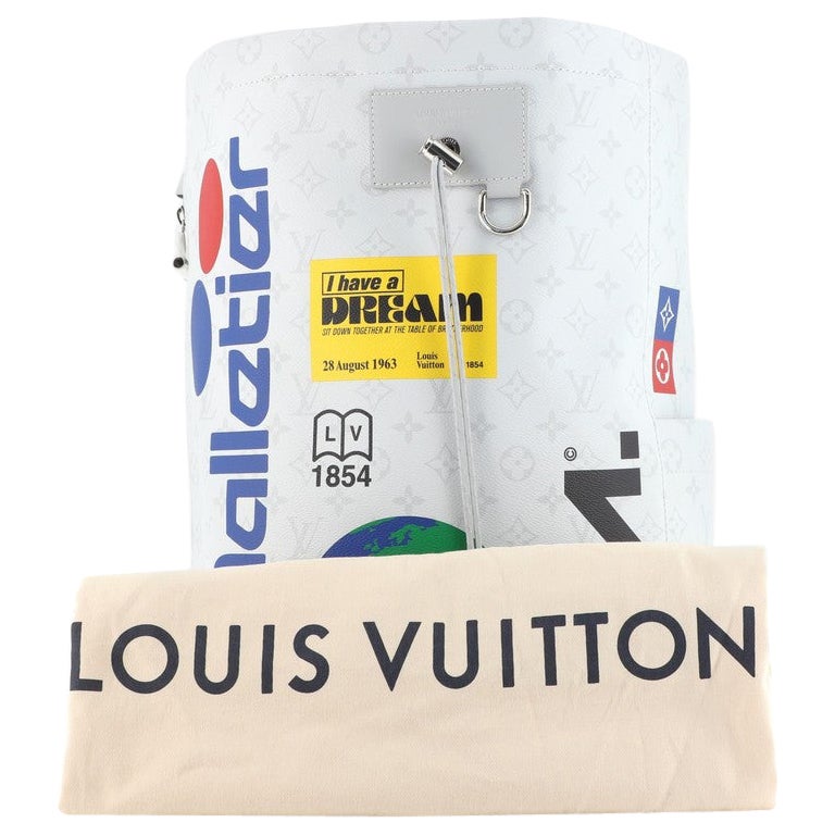 Louis Vuitton Chalk Nano Bag Limited Edition Logo Story Monogram Canvas  Gray 93458267
