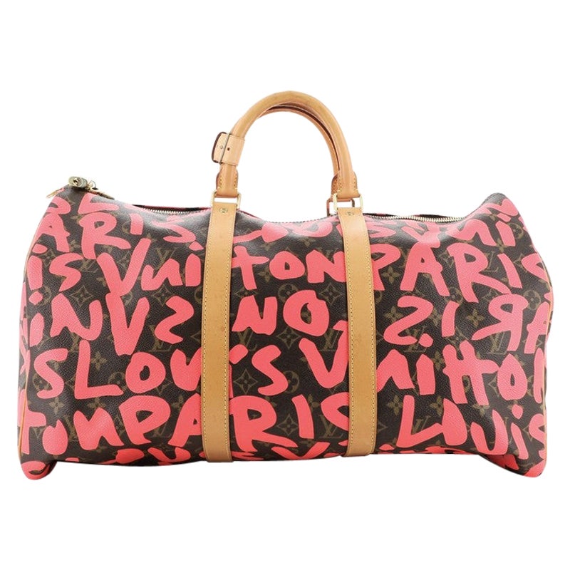 Louis Vuitton Keepall Bag Limited Edition Monogram Graffiti 50 at
