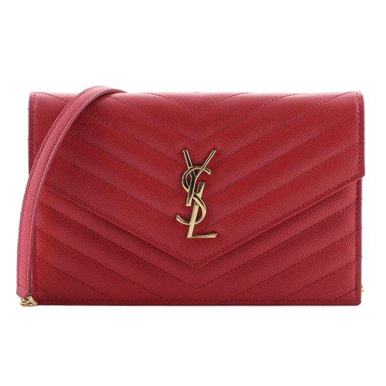 ysl red wallet